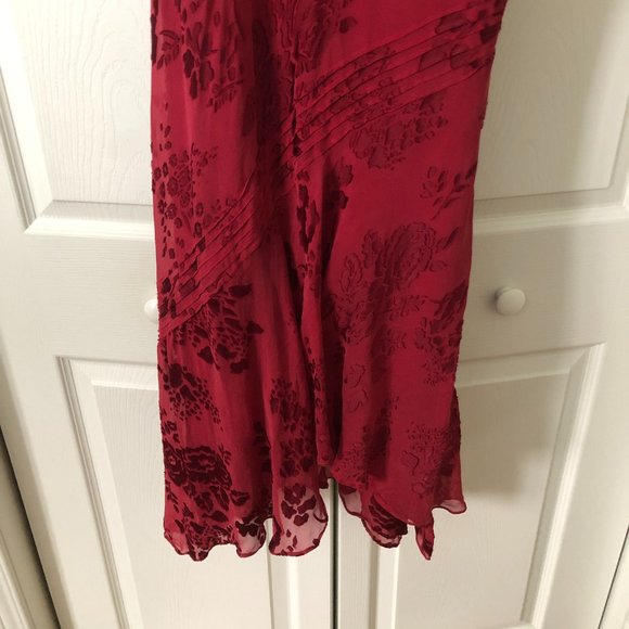 Papell Petites 6P Red Dress - Picture 2 of 7